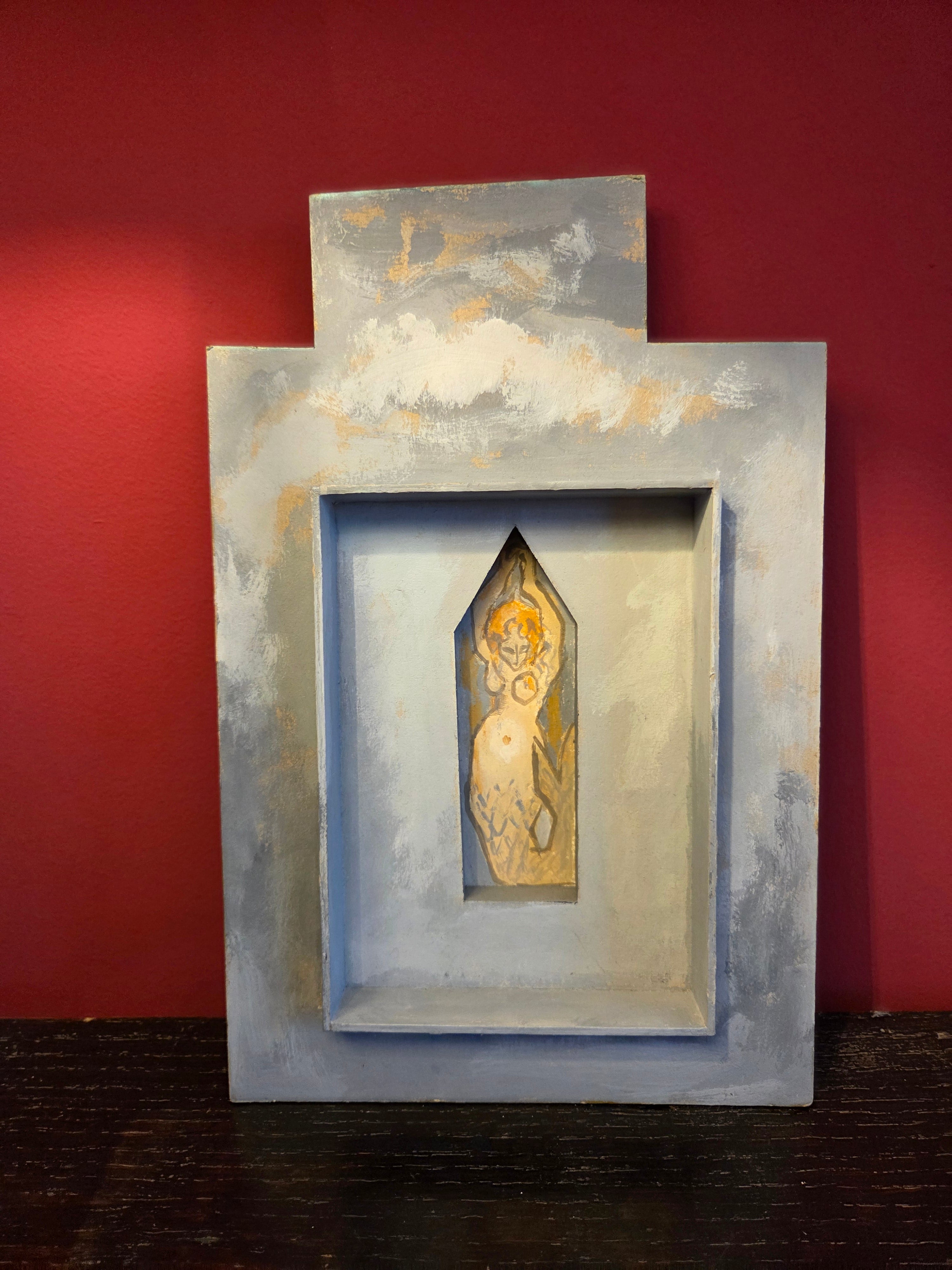 Pair of original mixed media art works