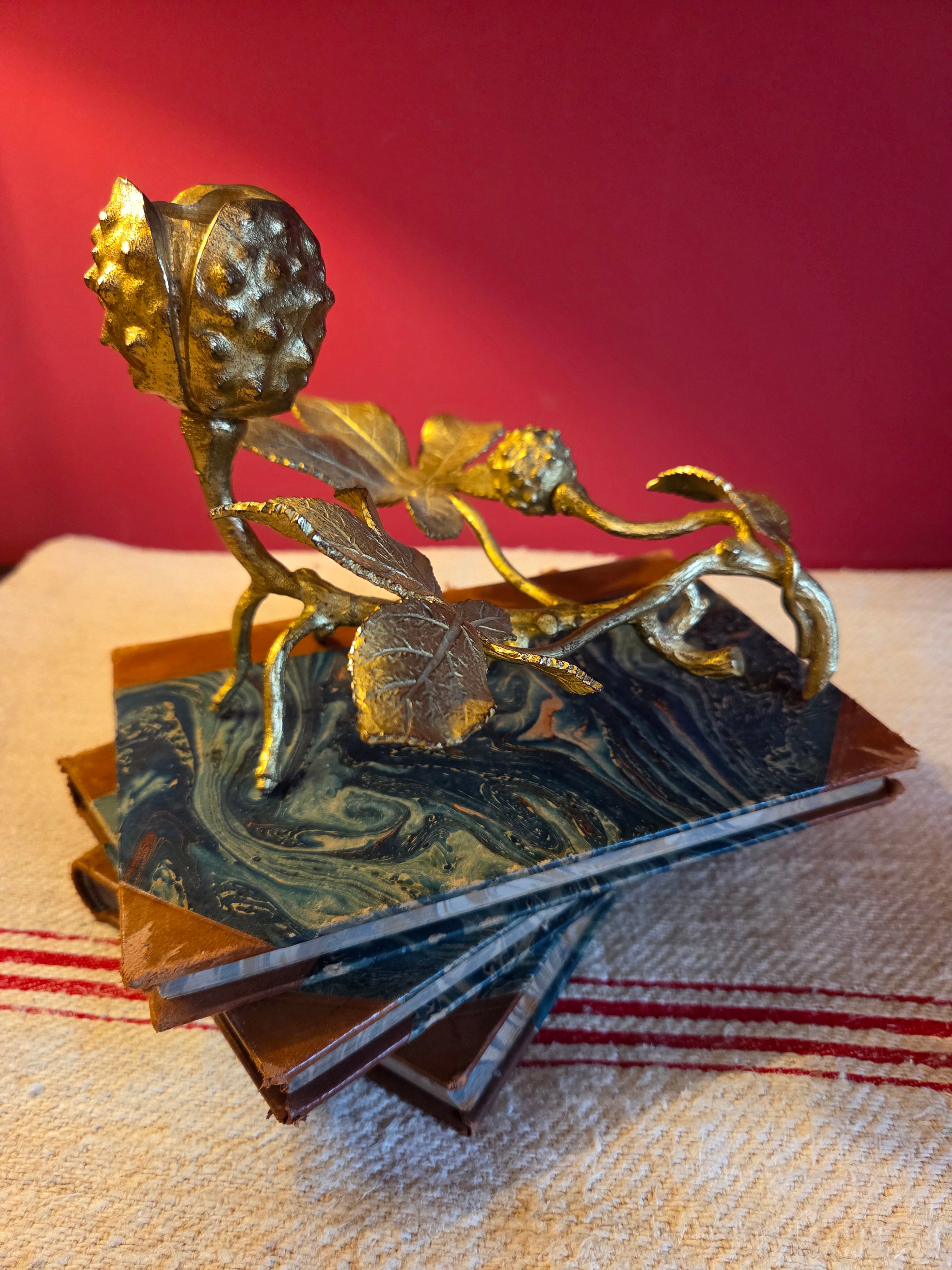 Decorative Conker Candlestick