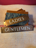 Pair of Vintage Copper Ladies & Gentlemen Signs