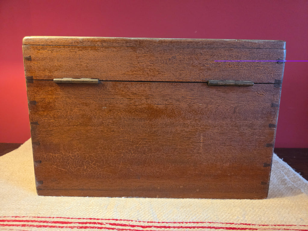 Small Antique Box with Trompe l’oeil Decoration