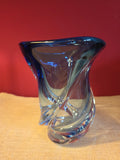 Vintage Blue Val st Lambert Glass Vase