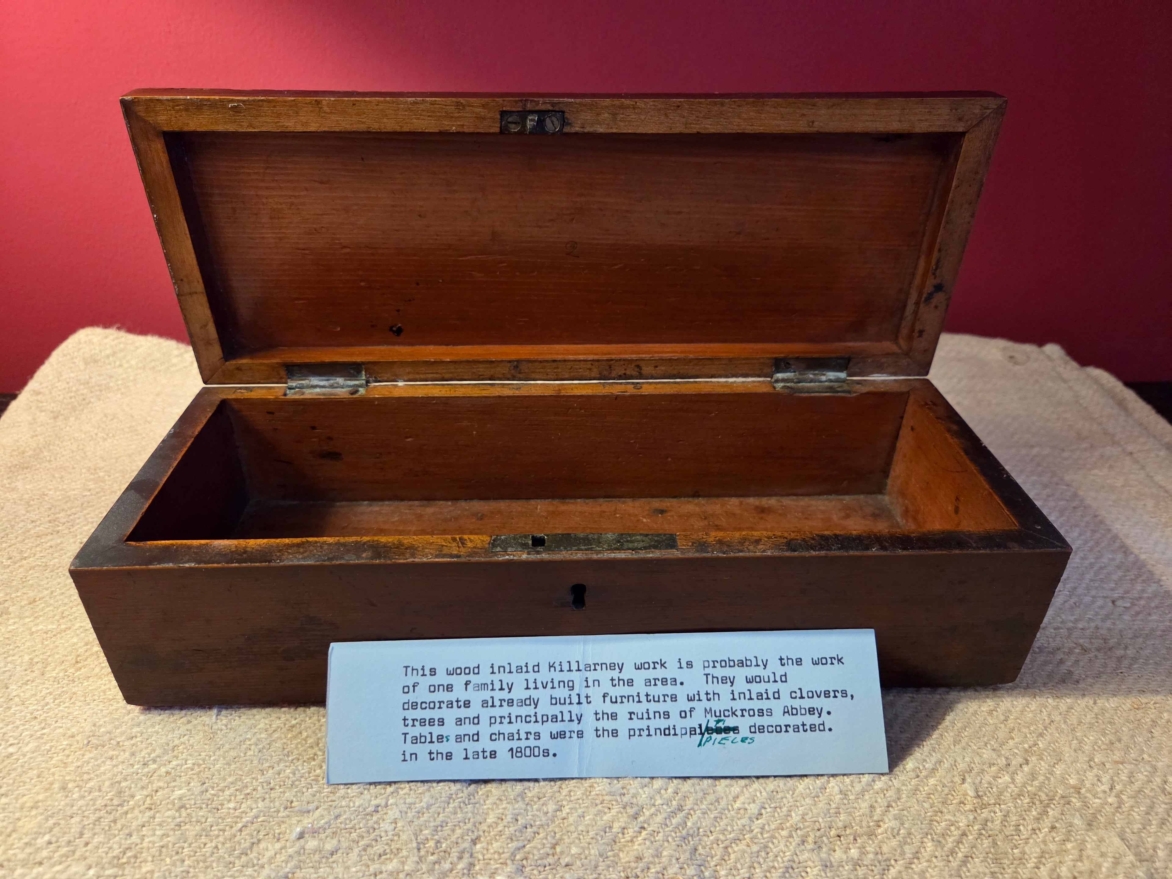 19th Century Killarney Inlaid Glove Box