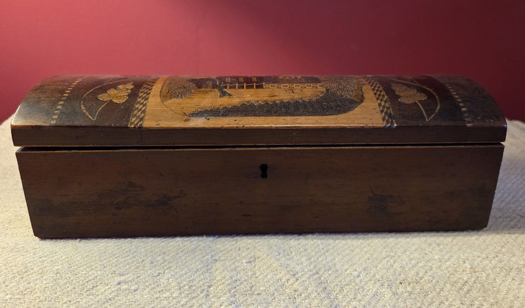 19th Century Killarney Inlaid Glove Box