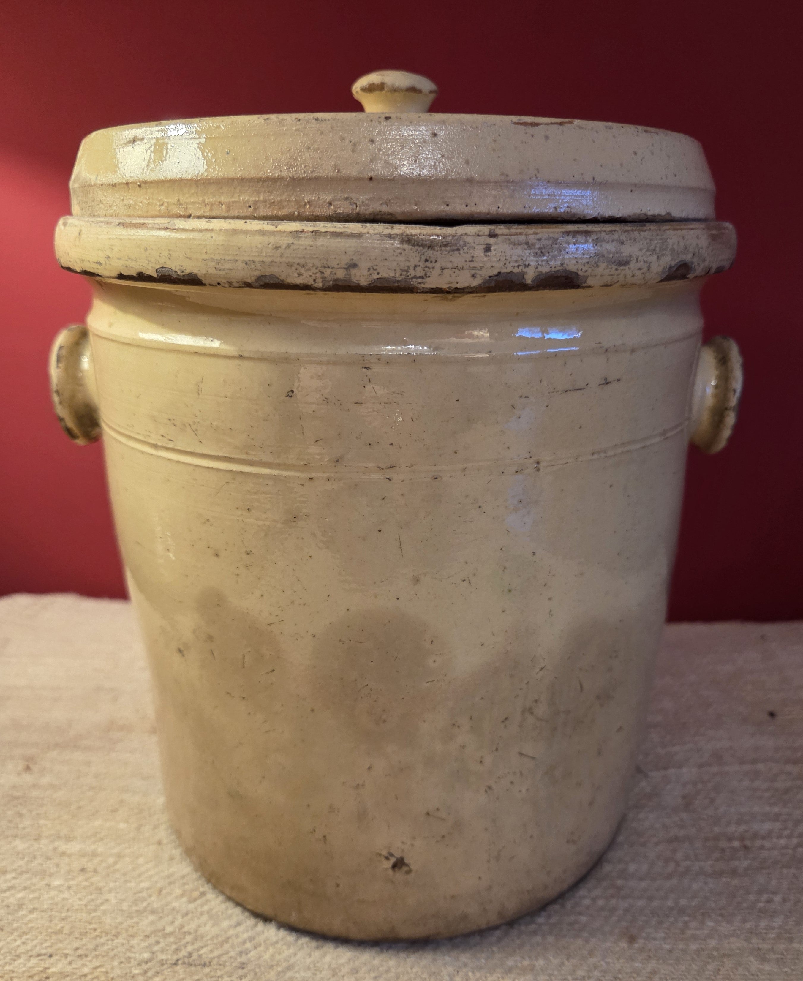Antique Puglia Confit Pot with Lid