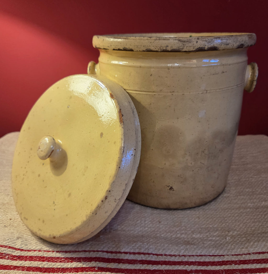 Antique Puglia Confit Pot with Lid