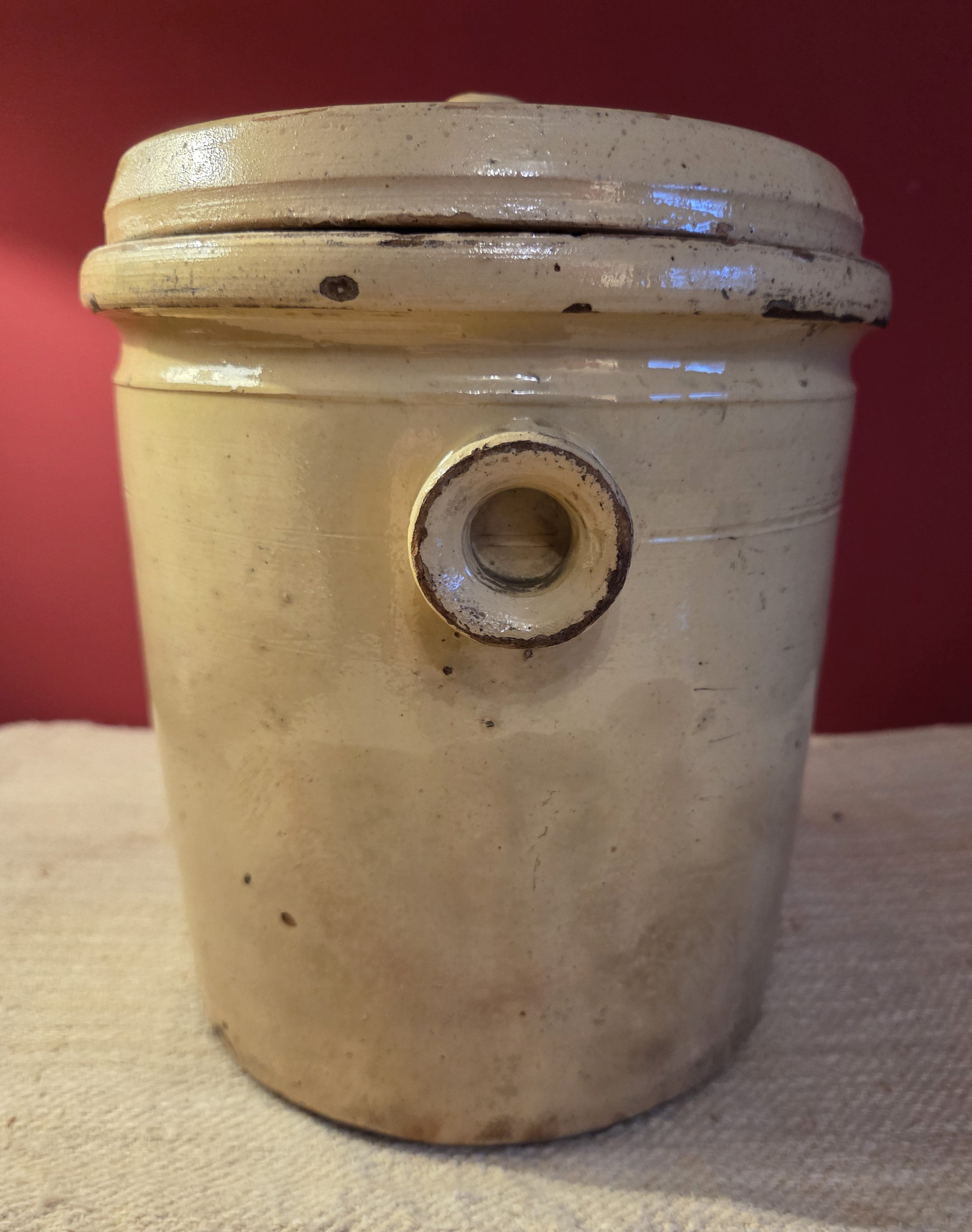 Antique Puglia Confit Pot with Lid