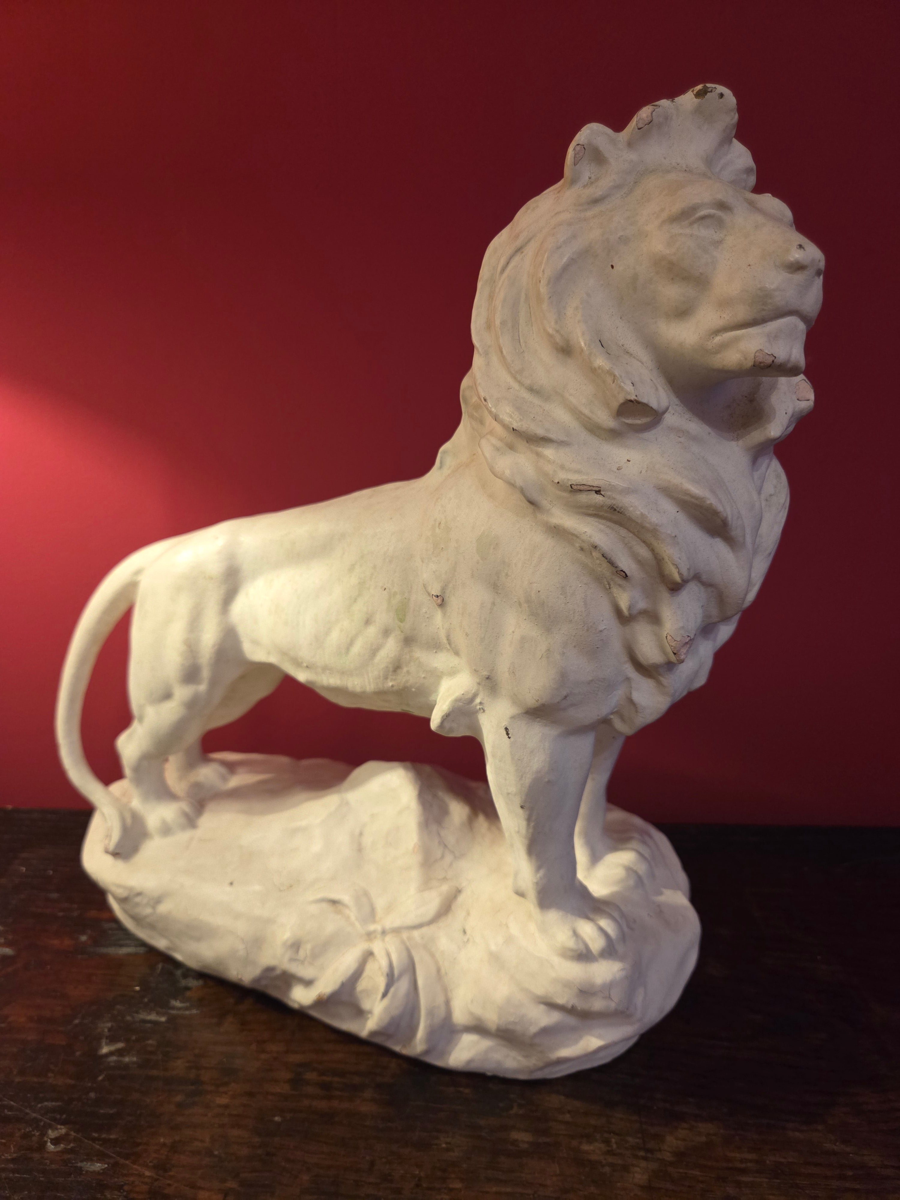 Vintage Plaster Lion